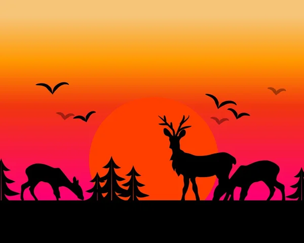 Sunset deer — Stock Photo, Image
