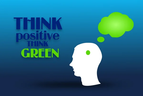 Pensar positivo pensar verde — Fotografia de Stock