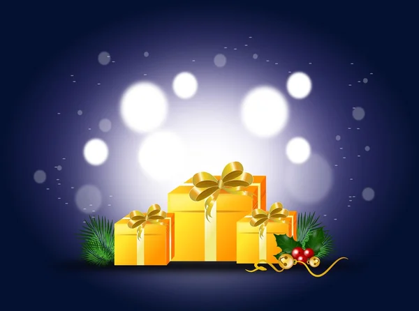 Weihnachten Hintergrund mit Geschenken — Stockfoto
