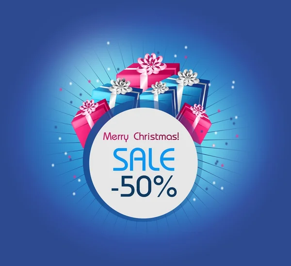 Christmas sale advertising window — Stock Photo, Image