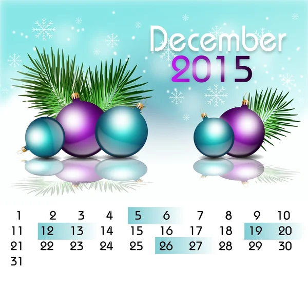 December Christmas calendar — Stock Photo, Image