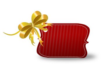 Noel etiketi ile altın şerit