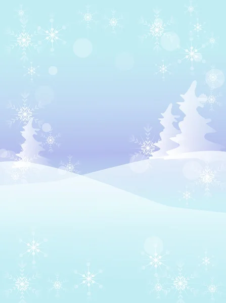 Winter illustrated landscape — Stock Photo, Image