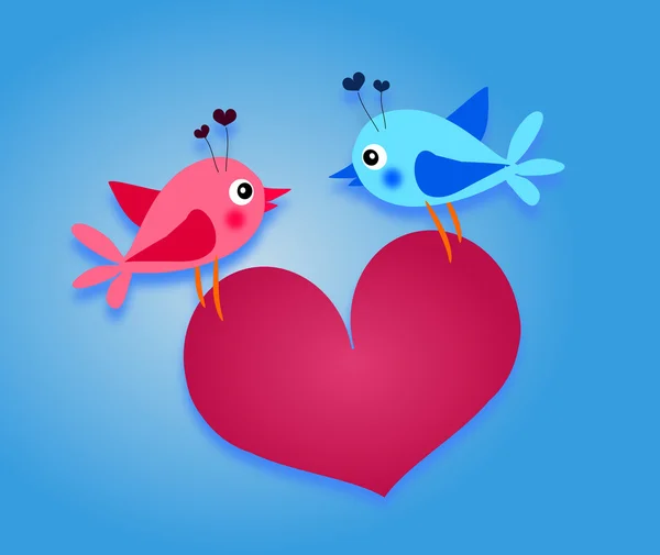 Birds in love — Stock Photo, Image