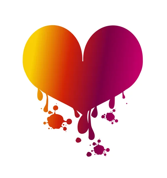 Love heart bleeding — Stock Photo, Image