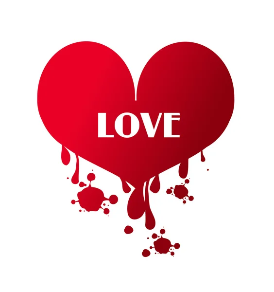 Love heart bleeding — Stock Photo, Image