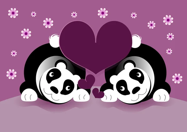 Panda medvědi v lásce — Stock fotografie