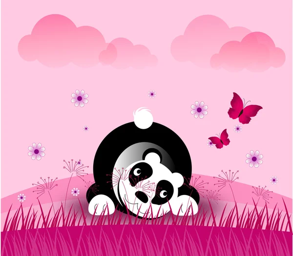 Oso panda romántico — Foto de Stock