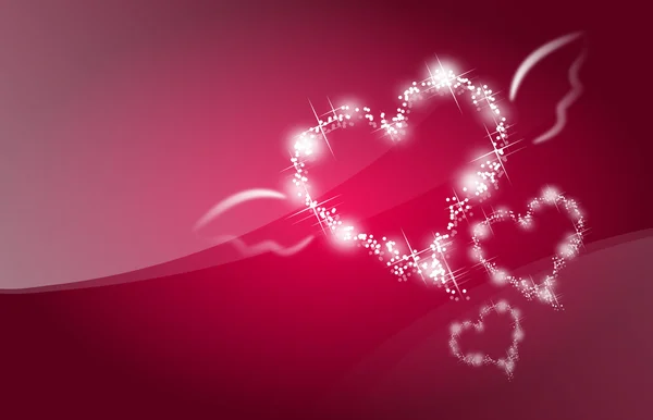 Love background with hearts — Stock Photo, Image