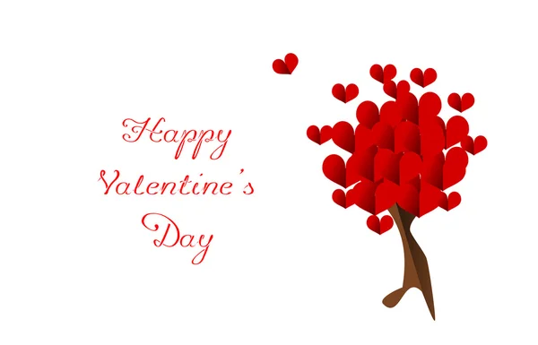 Valentine greeting tree — Stock Photo, Image