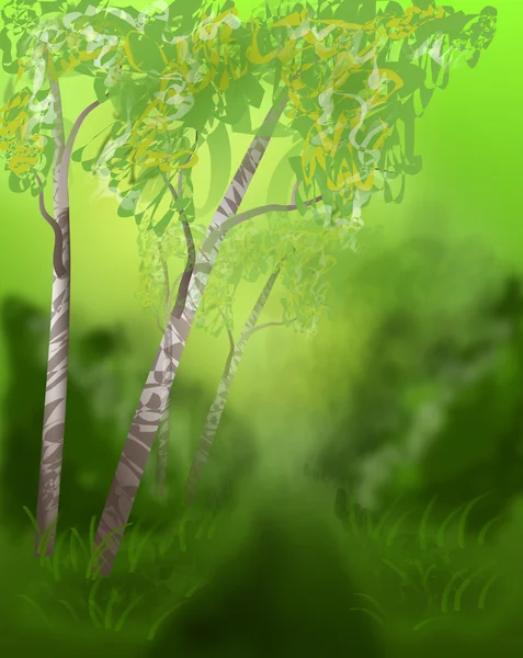 Spring grove illustration — Stock Photo, Image