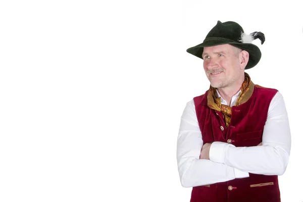 Portrait of bavarian man in traditonal clothes — Stock Photo, Image