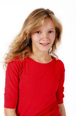 Sarışın bir kızın portresi.