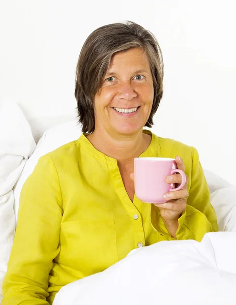 Woamn in bed — Stock Photo, Image