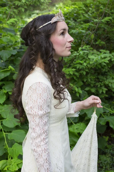 Princess standing in garden — Stock Photo, Image