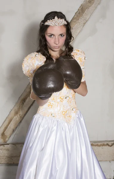 Princesa é boxe — Fotografia de Stock