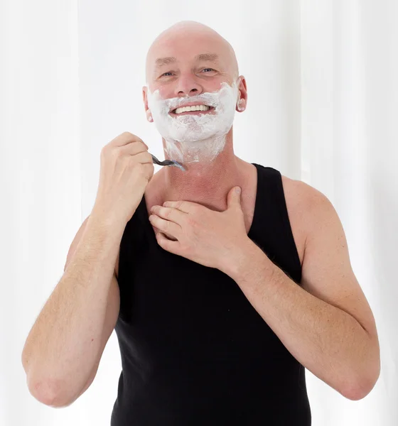 Man shaving — Stock Photo, Image