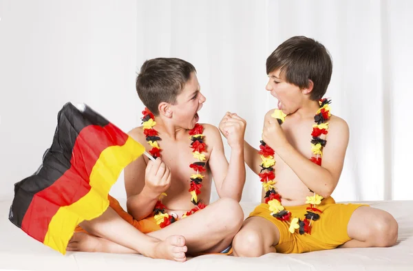 Two boys all excited — Stock Photo, Image