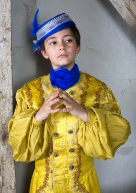 young boy dressed as a prince clipart