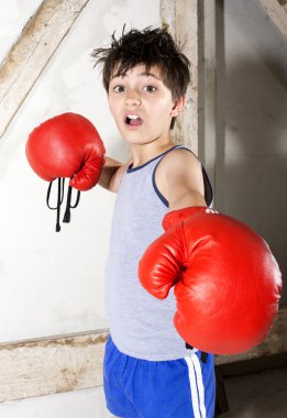 genç çocuk bir boksör olan