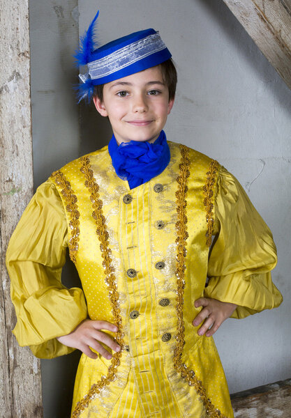 young boy dressed as a prince