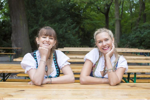 Two woman in dirndl — Stock Photo, Image