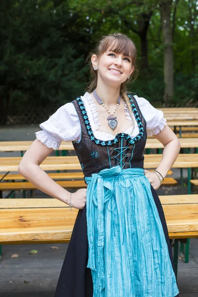 Young woman in dirndl — Stock Photo, Image