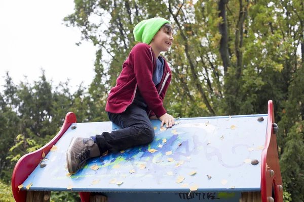 Boy on playground — Stock Photo, Image