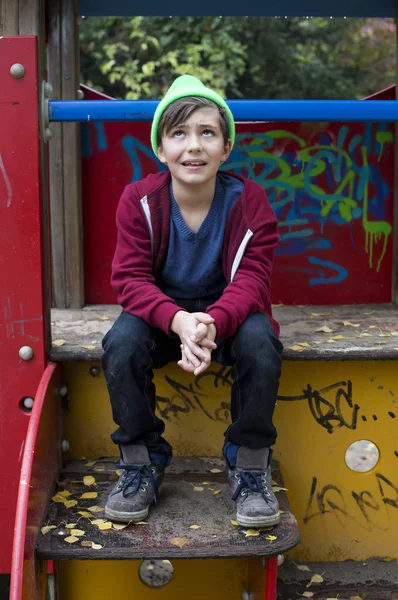 Boy on playground — Stock Photo, Image