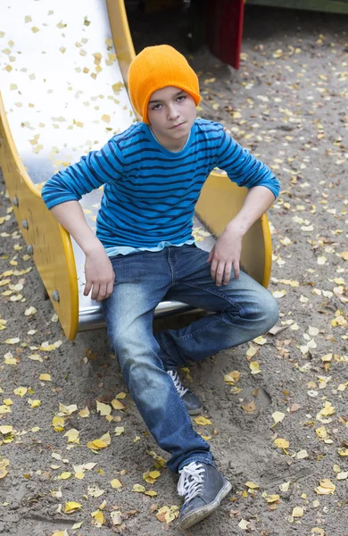 Boy on playground — Stock Photo, Image