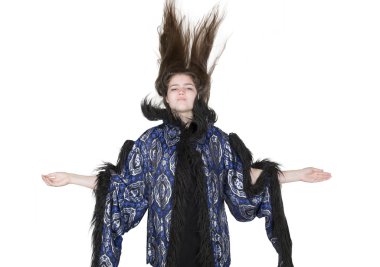 bir elbise genç kadın