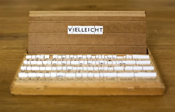 Duitse tekst: "vielleicht" — Stockfoto