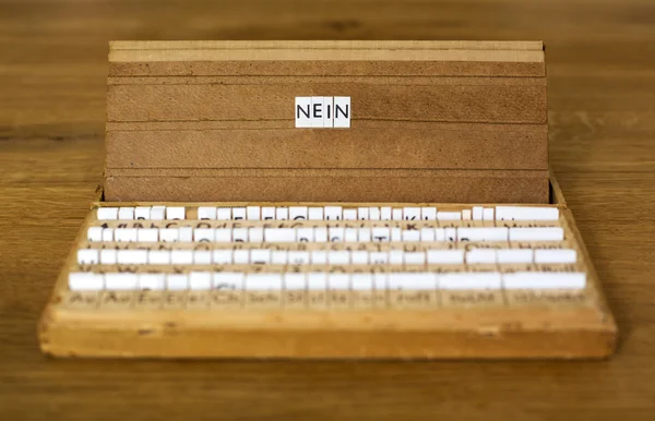 German word: "nein" — Stock Photo, Image