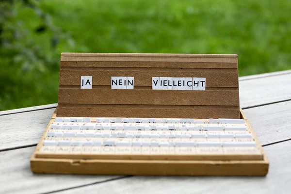 German words: "ja, nein, vielleicht" — Stock Photo, Image