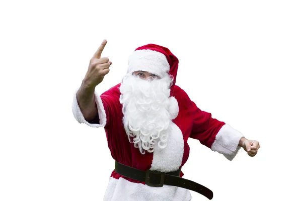 Papai Noel apertando o punho — Fotografia de Stock