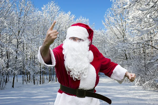 Santa Claus in the snow — Stock Photo, Image