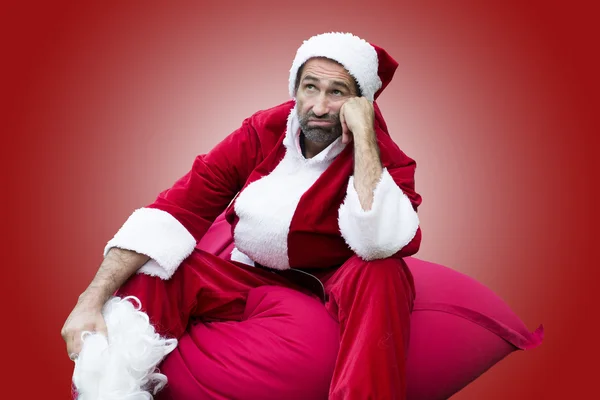 Санта-Клауса з його мішок — стокове фото