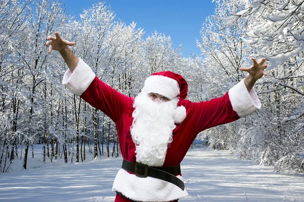 Santa Claus in the snow — Stock Photo, Image