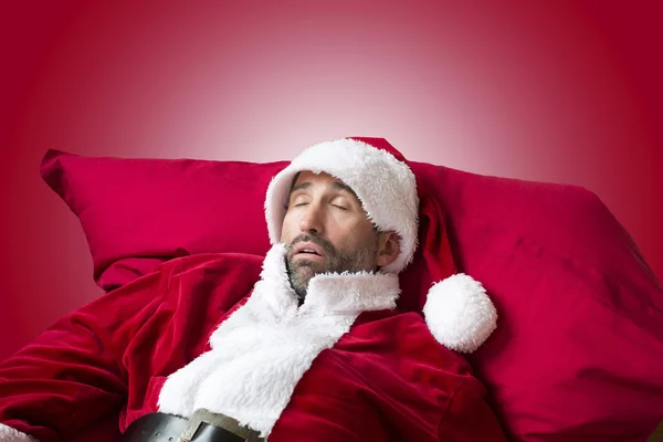 Papá Noel durmiendo — Foto de Stock