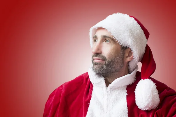 Portrait of a handsome Santa Claus — Stock Photo, Image