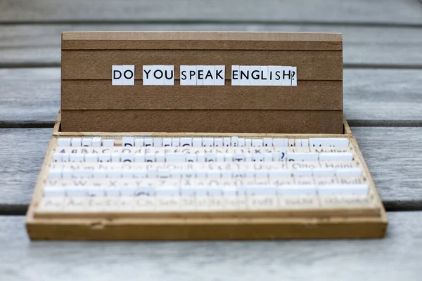 Mówisz po angielsku?? — Zdjęcie stockowe