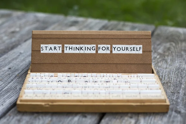 Start thinking for yourself — Stock Photo, Image