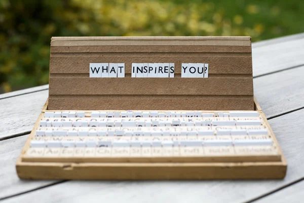 Was dich inspiriert? — Stockfoto