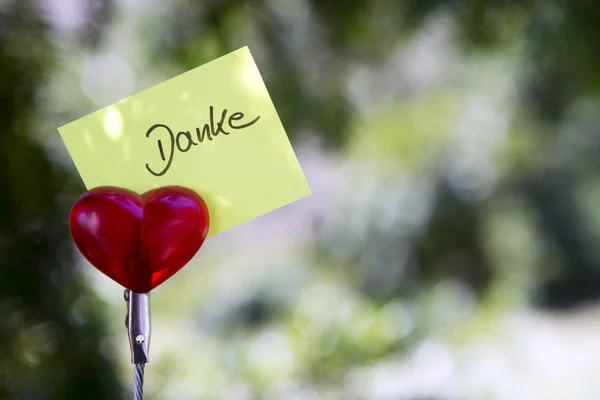 Handwritten german word "Danke" (thank you) — Stock Photo, Image