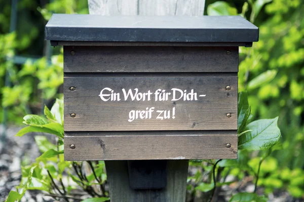 German "Ein Wort fuer Dich" a word for you — Stock Photo, Image
