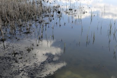 Gökyüzünün yansımasıyla göl