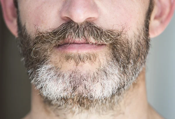 Fecho da barba de um homem — Fotografia de Stock