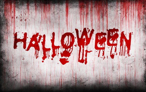 Halloween geschilderd op bloedige muur — Stockfoto