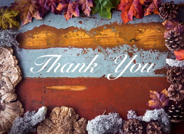 Fából készült táblán "Köszönöm" — Stock Fotó