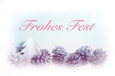 Alman 'Frohes Fest' (Merry Christmas) pinecones ile